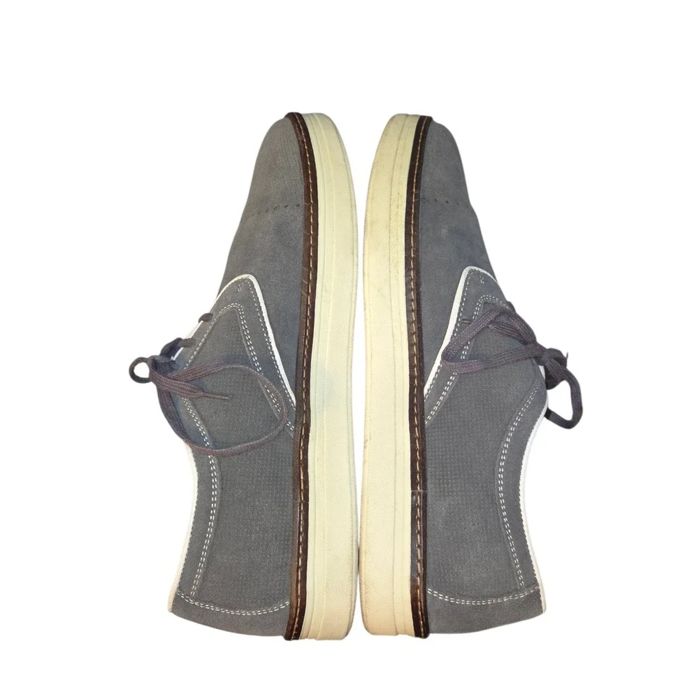 Johnston & Murphy Denby Lace Up Sneakers Mens 9M Gray Perforated Suede 27-1447
